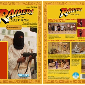Cairo Henchman - Raiders of the Lost Ark - Kenner cardback