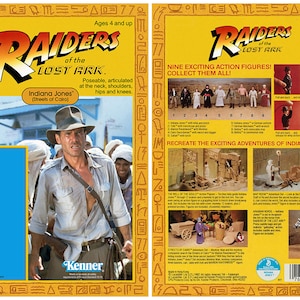 Indiana Jones (Streets of Cairo) – Raiders of the Lost Ark – Kenner-Kartenrückseite