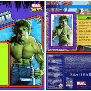 L'incroyable Hulk (Série télévisée / film Lou Ferrigno 1978) - Collection Retro, dos cartonné Kenner