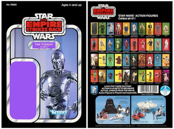 Eee-threepio (E-3PO) - the Empire Strikes Back - Kenner Cardback