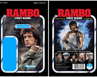 John J. Rambo – (Rambo First Blood 1982) – Kenner-Kartenrückseite