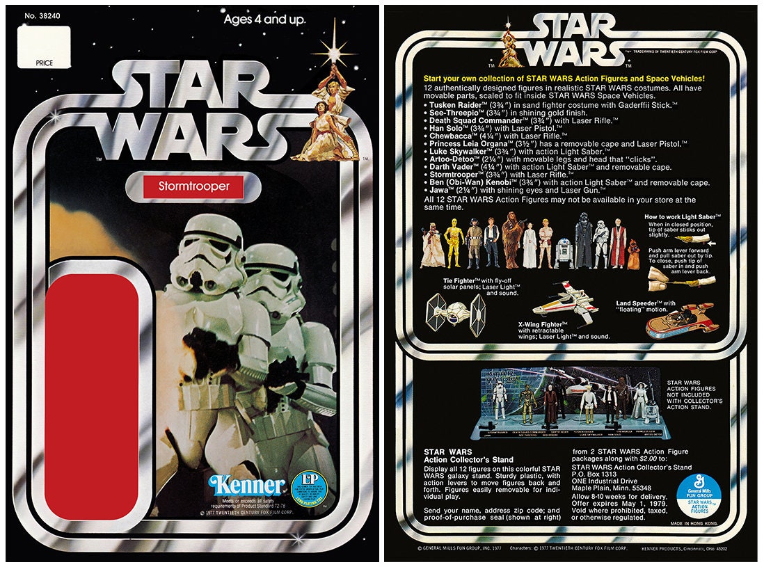 Stormtrooper Star Wars Kenner cardback