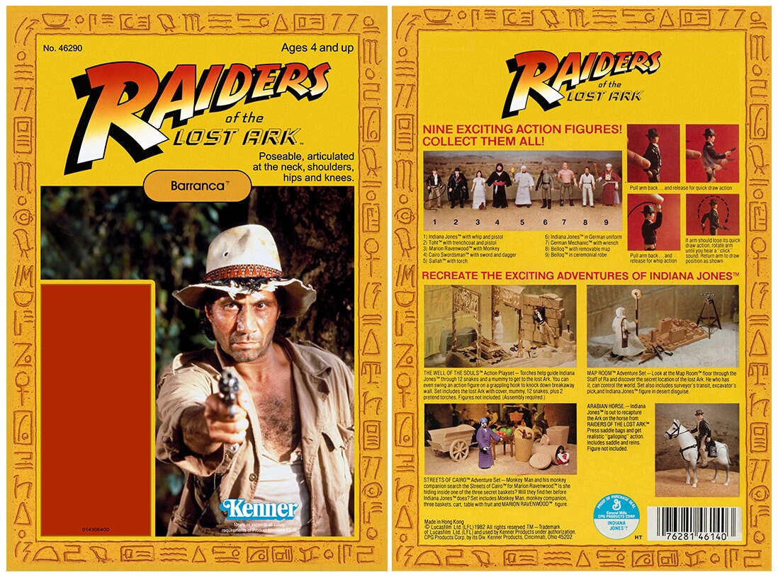Barranca - Raiders of the Lost Ark - Kenner Cardback - Etsy