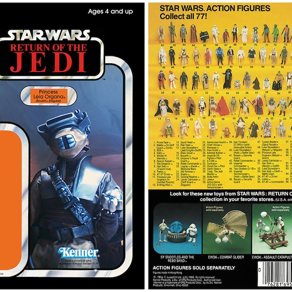 Princess Leia (Boushh Disguise) - Return of the Jedi - Alternate Kenner cardback