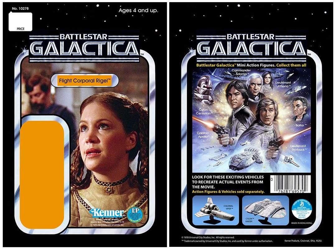 Bsg Rigel Flight Corporal Rigel - (battlestar Galactica 1978) - Kenner Cardback ...
