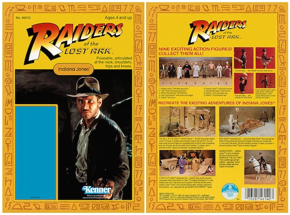 Indiana Jones (Harrison Ford) Raiders of the Lost Ark Kenner cardback  Option