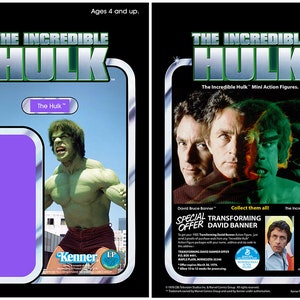 The Incredible Hulk (1978 Lou Ferrigno TV Series) - Kenner cardback