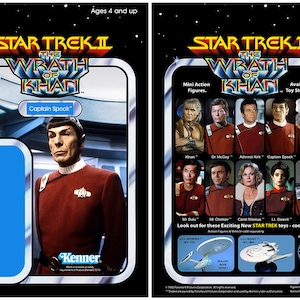Kapitein Spock (Leonard Nimoy) - Star Trek II The Wrath of Khan 1982 - Kenner cardback