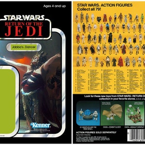 Jabba&#39;s Dancer (Yarna d&#39;al&#39; Gargan) - Return of the Jedi - Kenner cardback