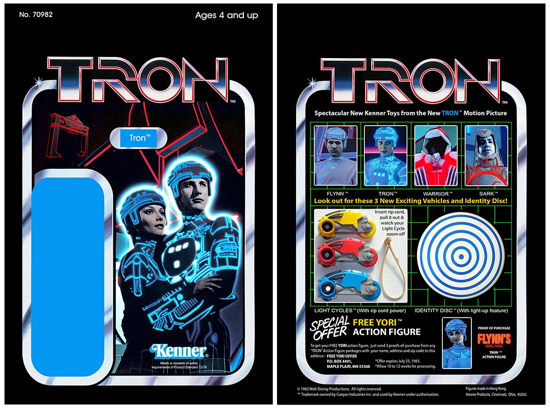 TRON 1982 Movie Kenner cardback - Etsy 日本