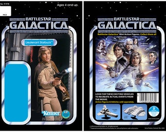 Lieutenant Starbuck (Dirk Benedict) - Battlestar Galactica 1978 - Kenner cardback