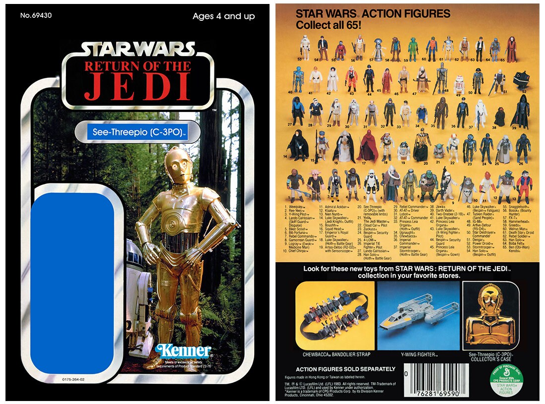 See-threepio (C-3PO) - Return of the Jedi - Kenner Cardback - Etsy