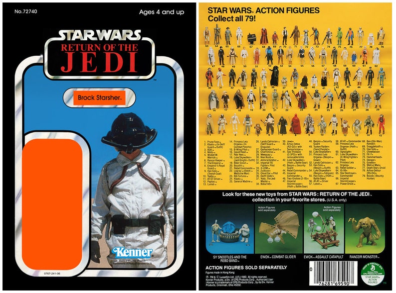 Brock Starsher - Return of the Jedi - Kenner Cardback - Etsy