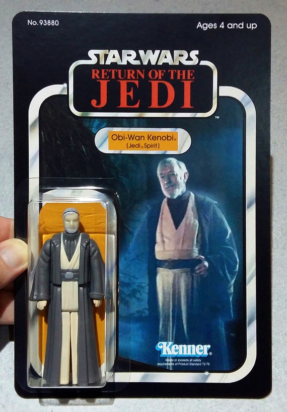 - Return of the Jedi Jedi Spirit Kenner cardback Obi-Wan Kenobi