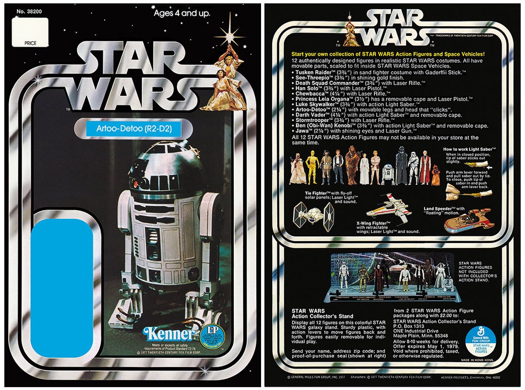 Artoo-Detoo R2-D2 Star Wars Kenner cardback - Etsy 日本