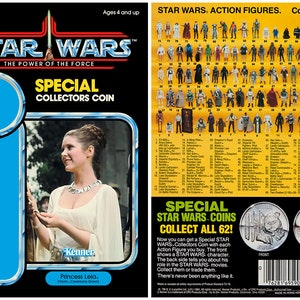 Power of the Force - Princess Leia (Yavin Ceremony Gown) - Kenner cardback