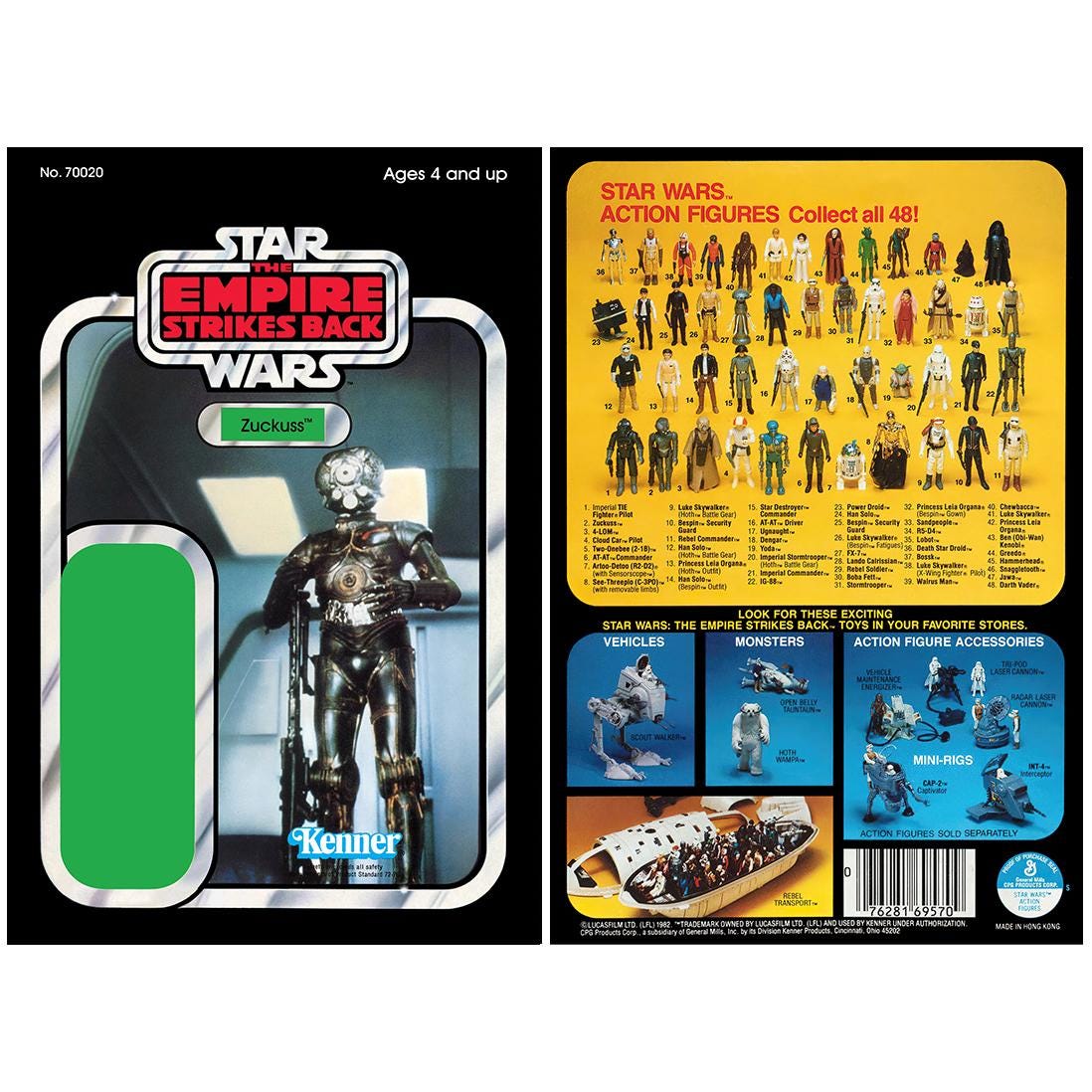 Zuckuss - the Empire Strikes Back - Kenner Cardback - Etsy