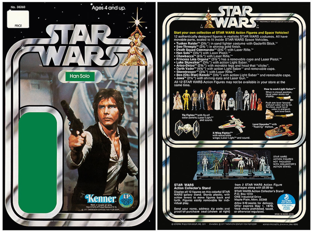 Han Solo (star Wars) - Kenner Cardback - Etsy