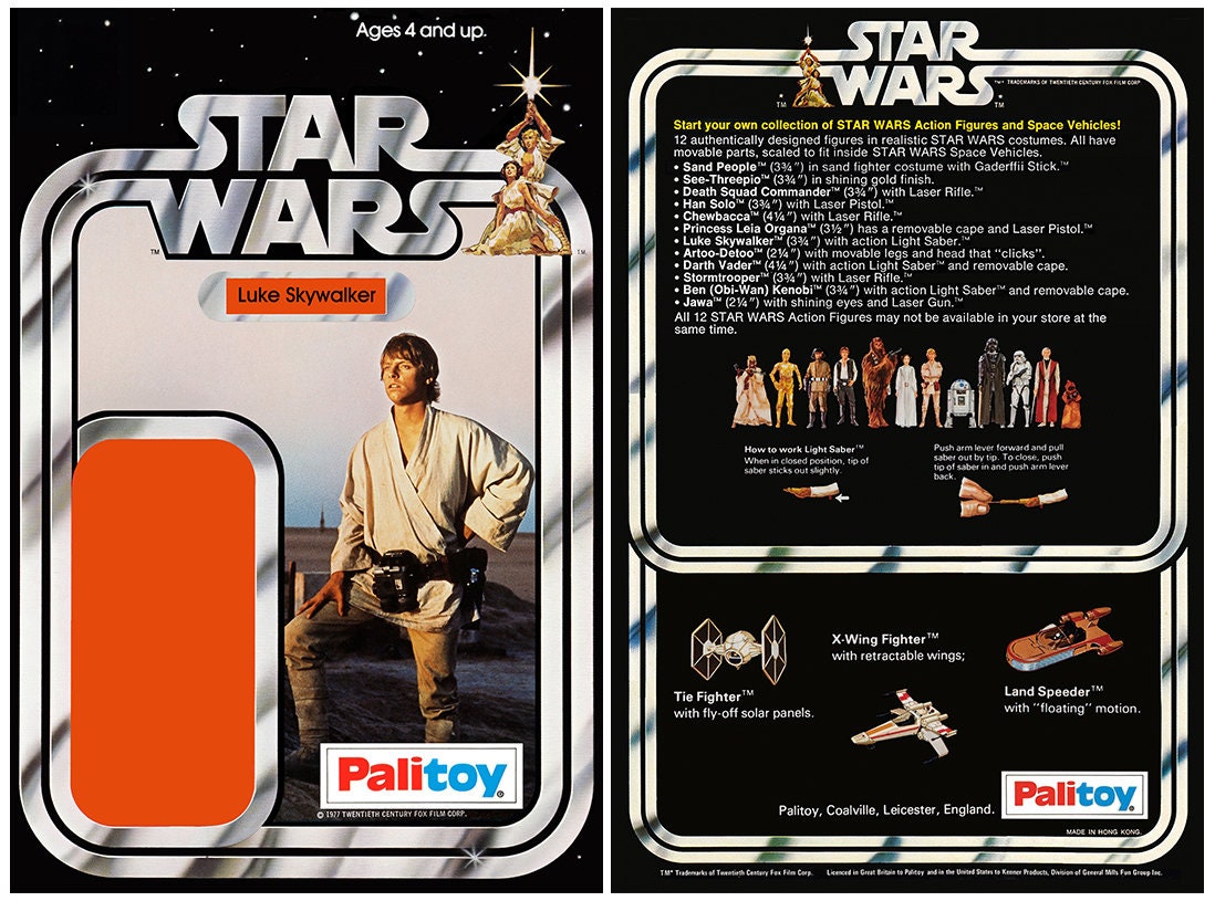 Luke Skywalker - Star Wars - PALITOY 12-Back cardback