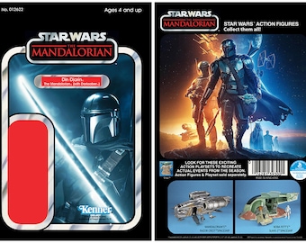 Din Djarin (The Mandalorian) with Darksaber - Kenner cardback