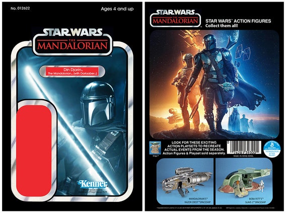 Din Djarin (the Mandalorian) With Darksaber - Kenner Cardback - Etsy