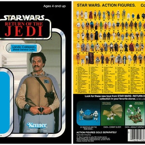 Lando Calrissian (Rebel General Outfit) - Return of the Jedi - Kenner cardback