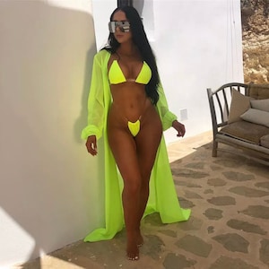 Bikini e copricostume scrunch
