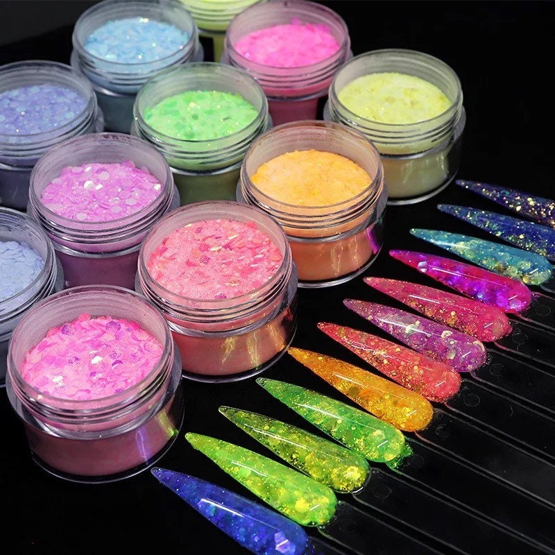 Dip Powder Nail Kit With Glitter Dip Powder Colors, Dipping Powder