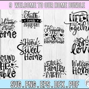 Happiness Doormat SVG Bundle, Doormat Bundle, Family Doormat, Home Sweet Home Doormat svg, Doormat svg, dxf, png, Welcome home Doormat svg