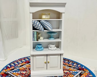 1:12 Scale Dollhouse Miniature  Display Cabinet, 1/12 Dollhouse Furniture Shelf/Cupboard/Bookcase