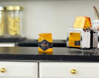 1:12 Scale Honey Liquid Miniature Jar , 1/12 Dollhouse Kitchen Supplies