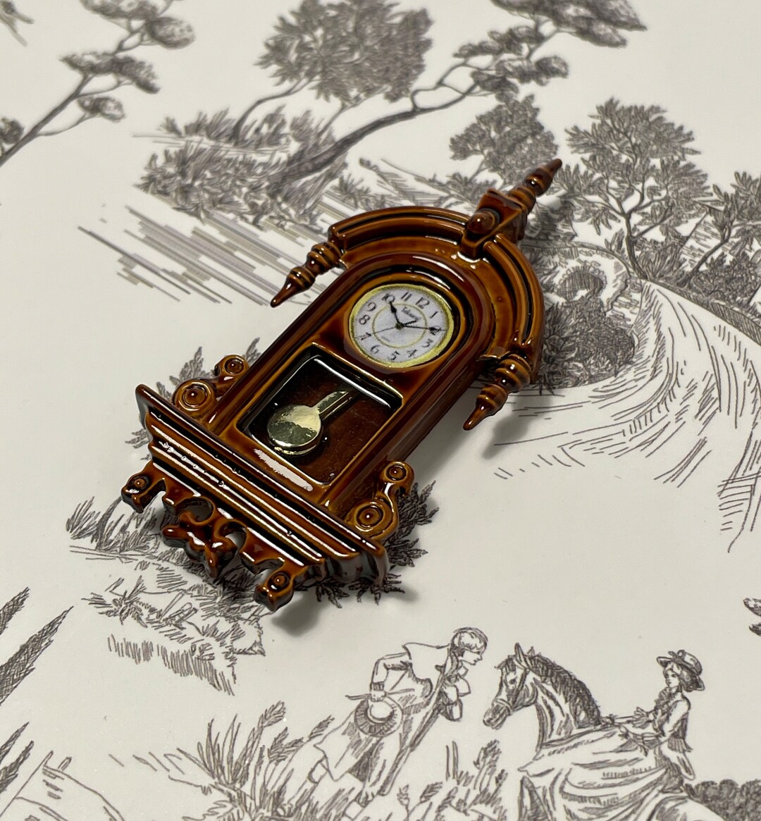 112 Dollhouse Miniature Grandfather Wall Standard Clock,1/12 Doll