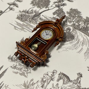 1:12 Puppenhaus Miniatur Großvater Wand Standard Uhr, 1/12 Puppenzubehör Retro Metall Uhr