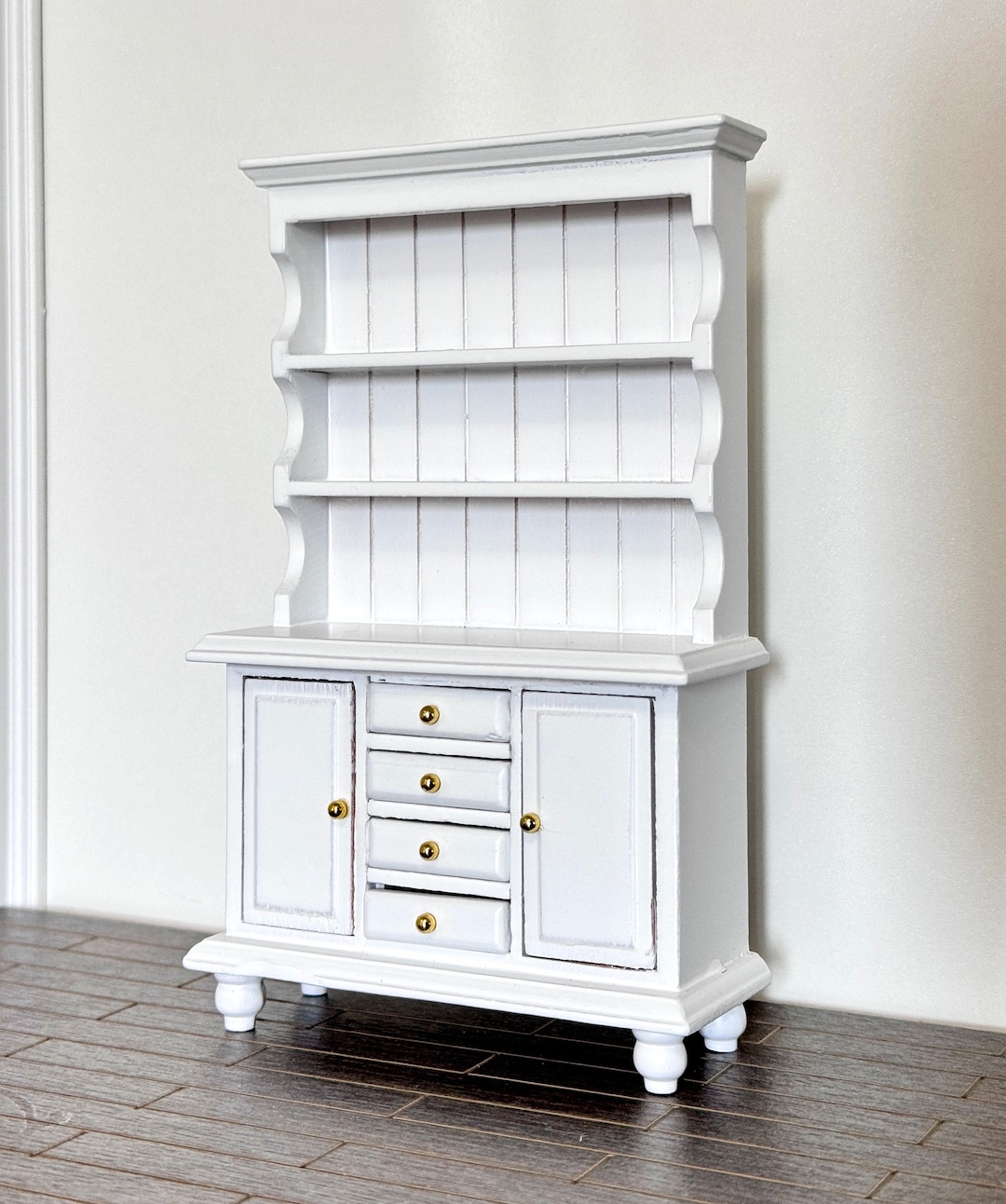 Librería En Miniatura Blanca A Escala 1:12 – Estante De Madera Con Diseño De Escalera, Ideal Para Casas De Muñecas Y Manualidades DIY