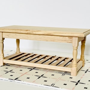 1:12 Scale Dollhouse Miniature DIY Unpainted Kitchen Working Prep Table, 1/12 (1&quot;) Doll house Furniture Dining Table