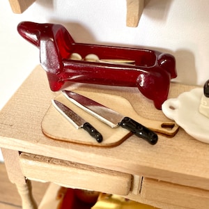 1/12 Scale Kitchen Accessories Set of 2 Dollhouse Miniature Metal Knives