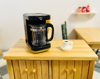 ドールハウス用品 ミニチュアコーヒーマシン 金属製コーヒーメーカー