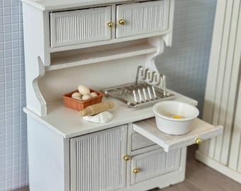 1/12 Scale Dollhouse Miniature Hoosier Cabinet Country Kitchen