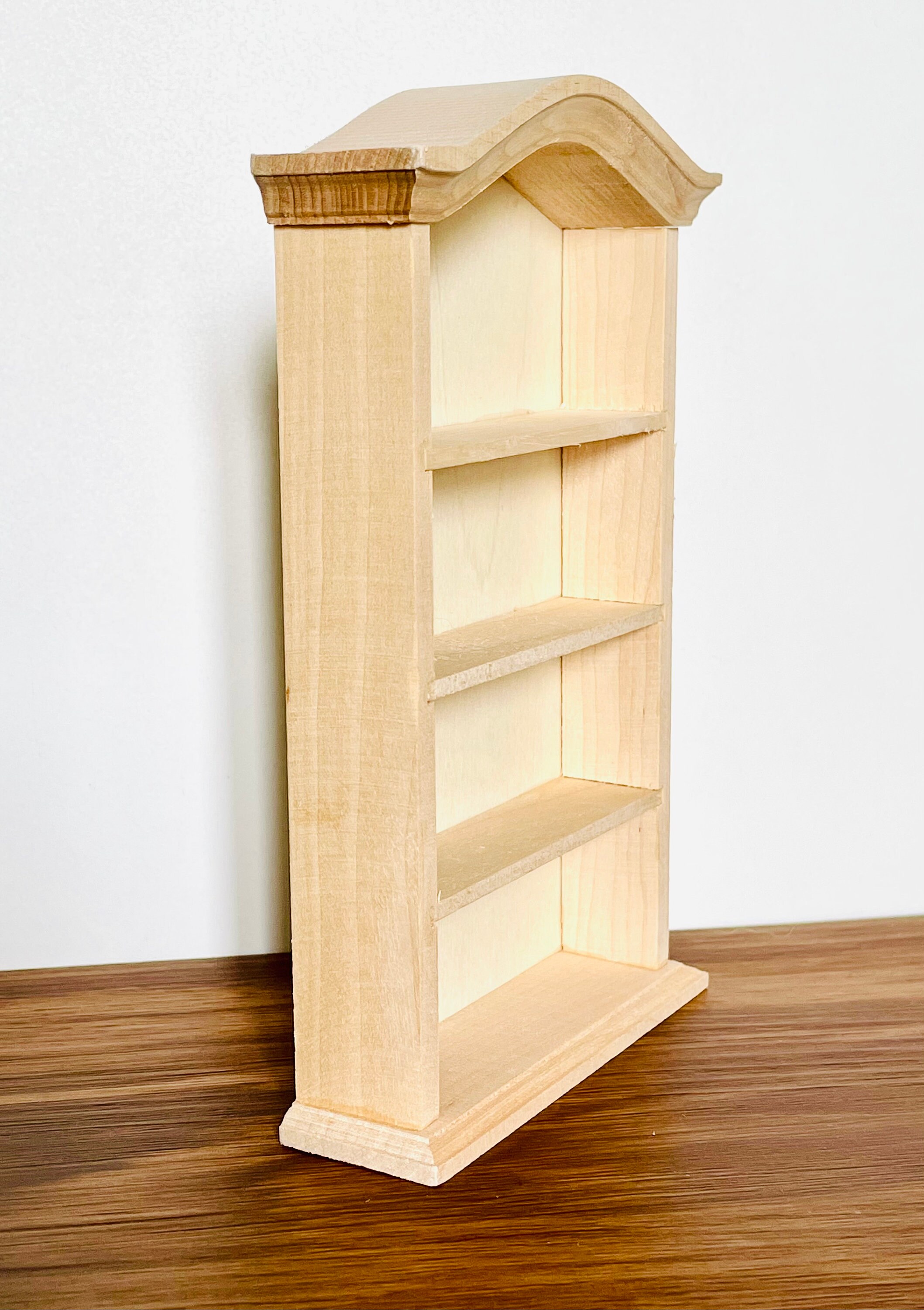RESTOCK 112 Scale Miniature DIY Unpainted Arch Top Bookcase Etsy Canada