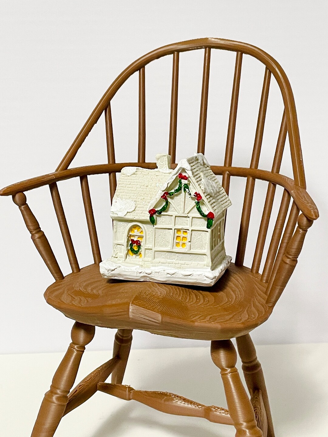 112 Miniature Dollhouse Accessories Snow Christmas House Lamp W