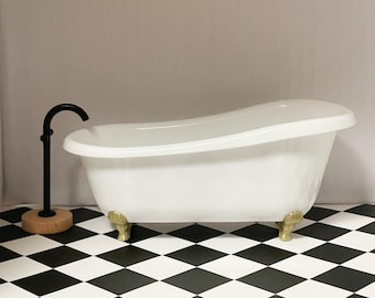 Baignoire miniature pour maison de poupée à l&#39;échelle 1/12 (plastique)