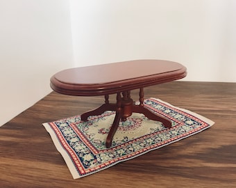 1:12 Scale Miniature Oval Shape Dining Table, Dollhouse Furniture Dining table