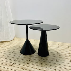 1:6 Miniature Modern Designed Coffee/Dining Table -Black, 1/6 Dollhouse 12 Inches Doll Midcentury Modern Accent Round Table