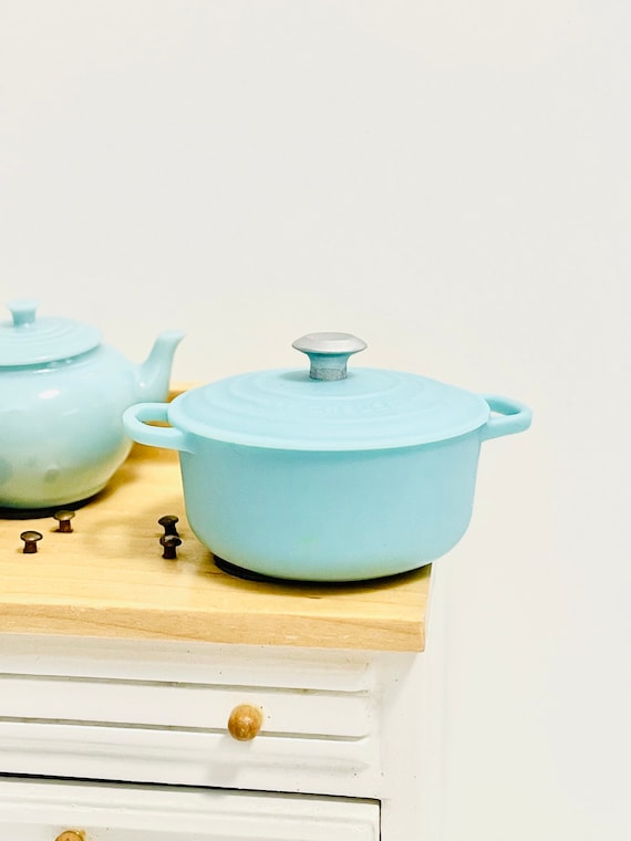 Dollhouse Miniature MAGNET "Cast Iron" Pot & Teapot , Magnetic Refrigerator Imitative Metal Cooking Pan