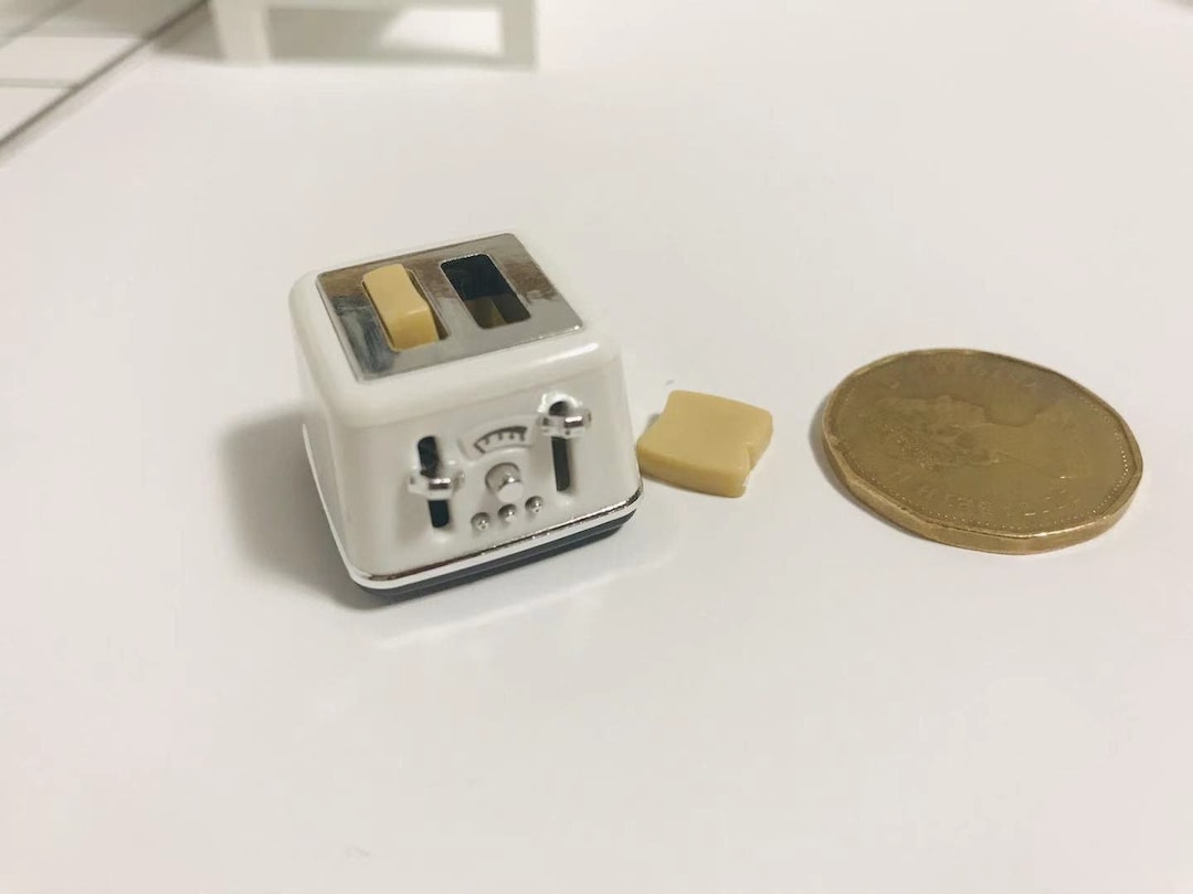 1:12 Scale Miniature Toaster W/2-slice Toast , Dollhouse Kitchen ...