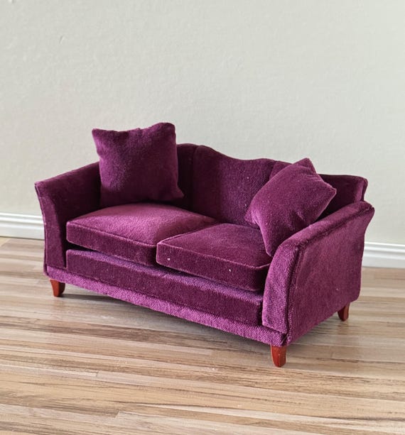 LUA Canapé De Maison De Poupée Miniature Avec Coussin De Dossier - 1:12