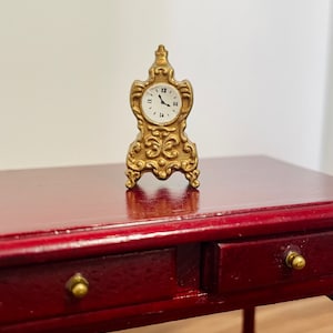 1:12 Dollhouse Miniature Vintage Clock,1/12 Doll Accessories Table Clock