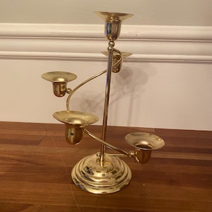 Brass Spiral Advent Candlestick Holder by House of Lloyd