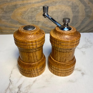 Olde Thompson Wooden Salt Shaker and Pepper Grinder Mill Set of 2