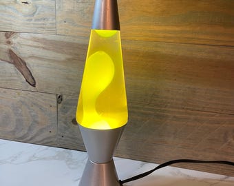 Vintage Yellow and Black Lava Lite Lamp, 1992 - Etsy